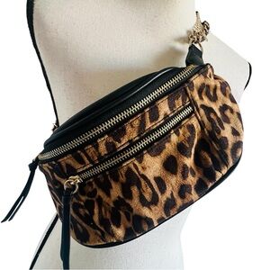 Leopard Print Women's Crossbody Shoulder Chain Waist Bag